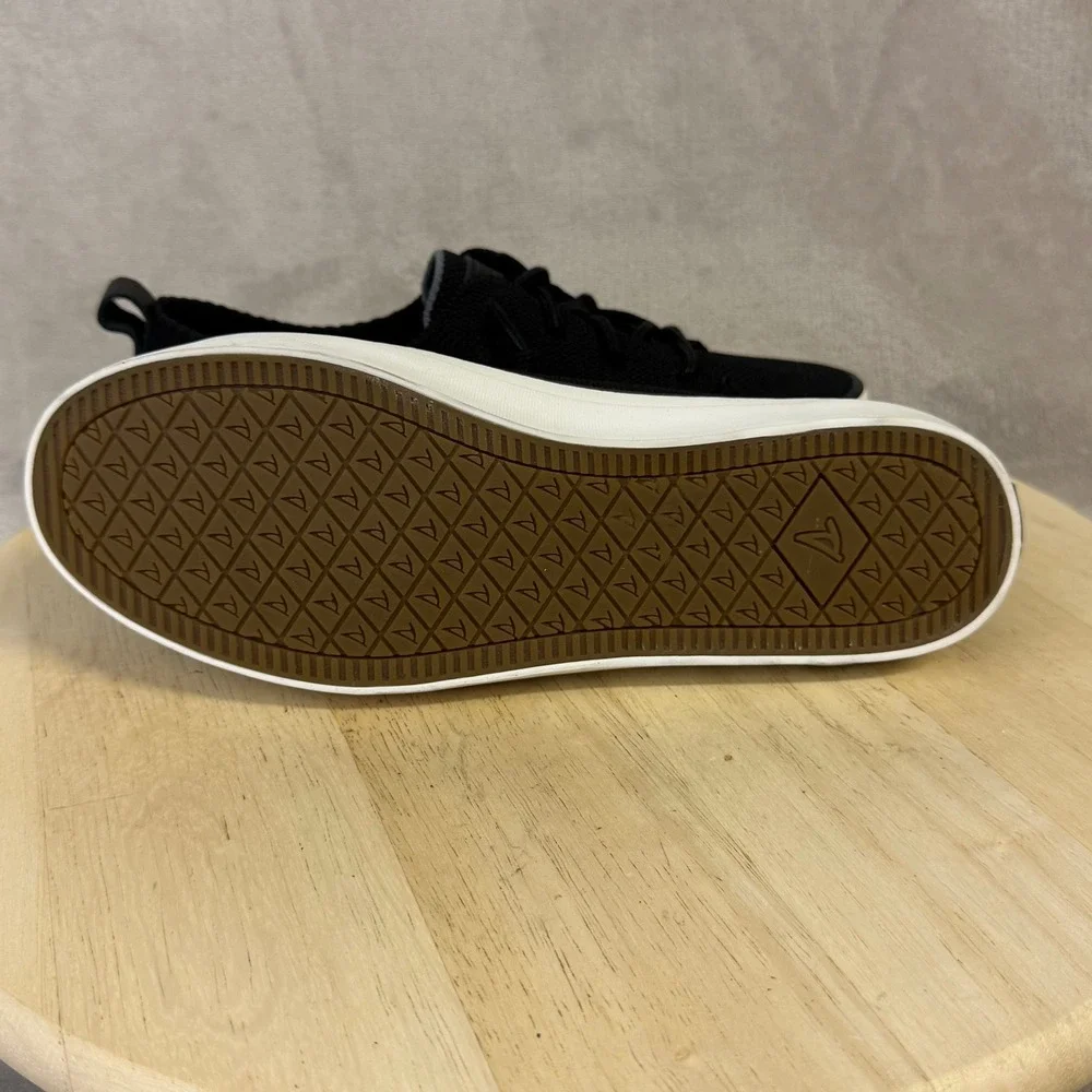Sperry Crest Vibe Knit Black Sneakers Womens 8.5 Low Top Casual Shoes 109155